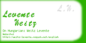 levente weitz business card